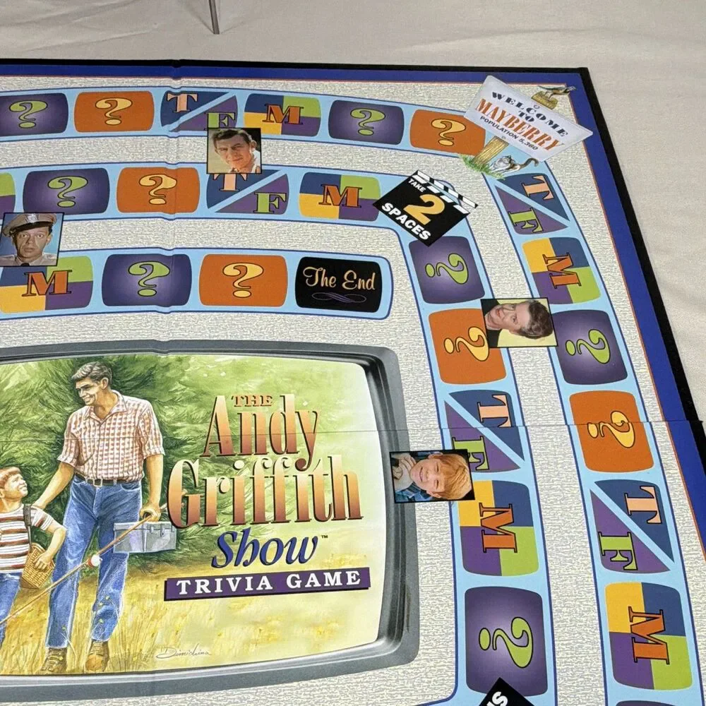 Vintage 1998 Andy Griffith Show Trivia Board Game Talicor Mayberry Complete